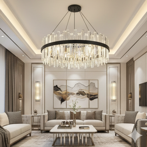 Best home lighting setup featuring luxury indoor hanging lamps and modern outdoor wall sconces.