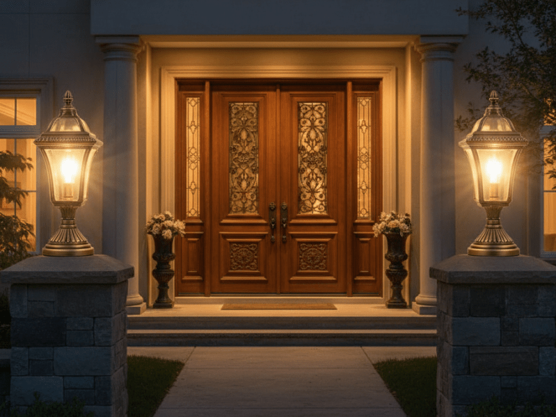 Luxury Antique Brass Gate Pillar Lights: Apne Ghar ke Pravesh Dwar ko Dein Ek Shahi&nbsp;Pehchaan